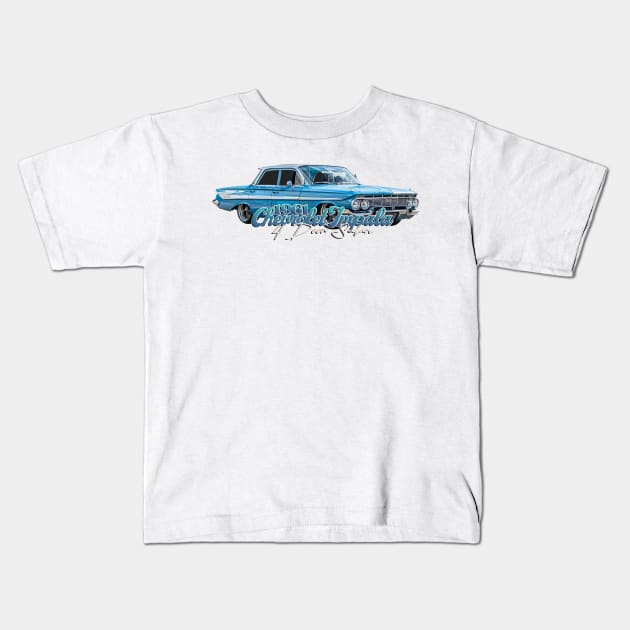 1961 Chevrolet Impala 4 Door Sedan Kids T-Shirt by Gestalt Imagery